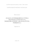 Analiza antimikrobnog učinka ekstrakta češnjaka na mikroorganizme voda različitog podrijetla