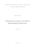 prikaz prve stranice dokumenta Toksikologija hrane i sigurnost prehrambenih proizvoda