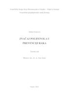 prikaz prve stranice dokumenta Značaj polifenola u prevenciji raka